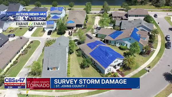 Residents left to pick up the pieces after a tornado swept through St. Johns County neighborhoods