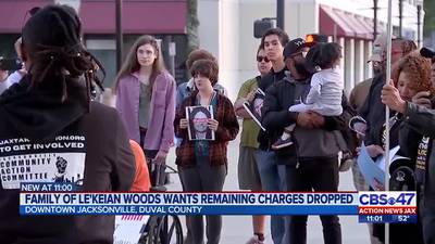 Justice for Le’Keian Woods rally held outside Duval County Courthouse Thursday evening