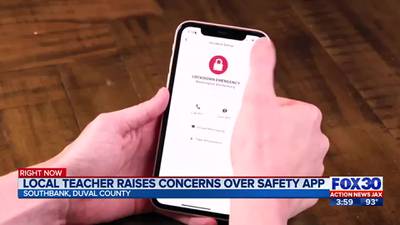 Jacksonville teacher raises concerns over new school safety app feature