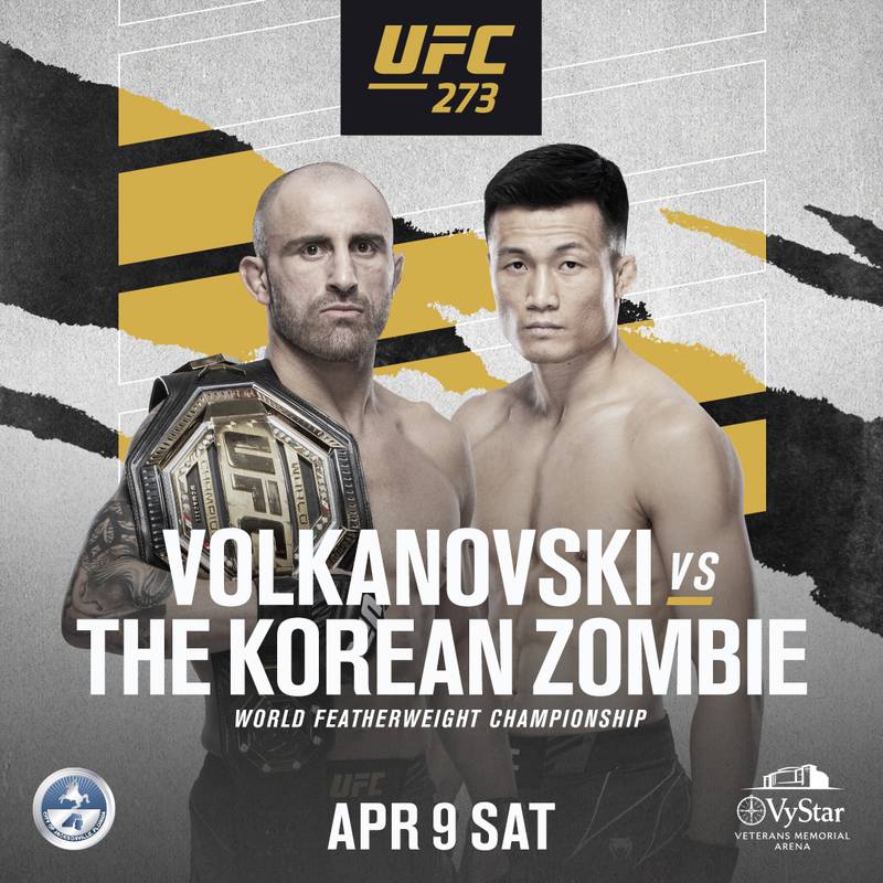 UFC 273: Alexander Volkanovski vs. “The Korean Zombie” Chan Sung Jun.