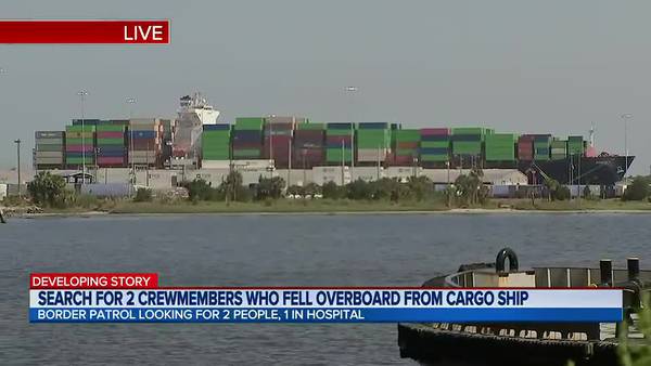 Three crewmembers on international cargo ship go overboard off Fort George Island
