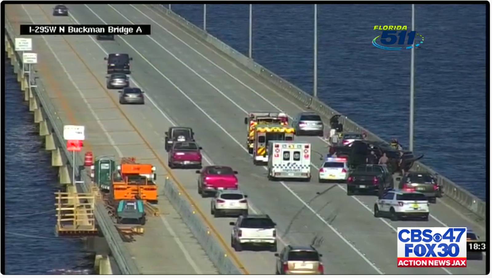 Crash on Buckman Bridge causes traffic delays Action News Jax