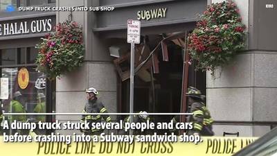 Your Daily Pitch: Dump truck crashes into sub shop