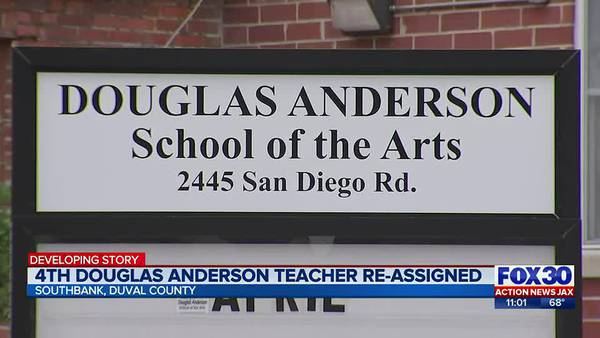 A fourth Douglas Anderson School of the Arts teacher has been removed from the classroom
