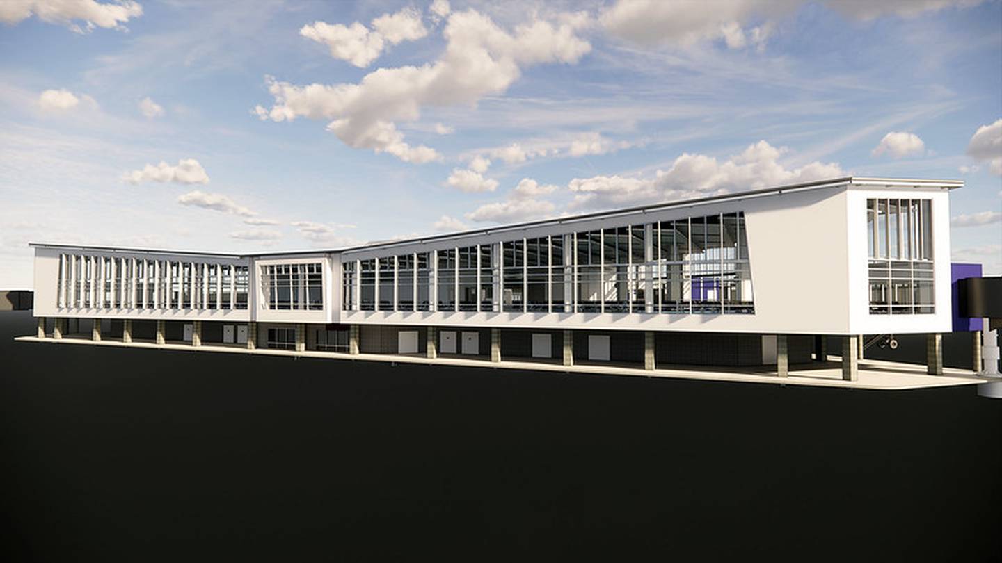 Exterior view of what Concourse B will look like at JIA
