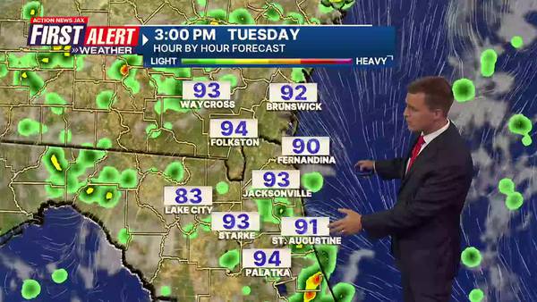 Hot and humid day with a few afternoon storms
