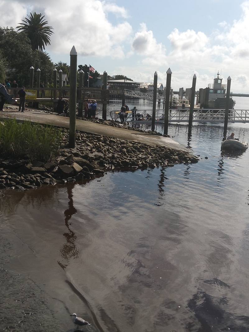 A viewer sent Action News Jax this photo from the scene of a metal dock collapse in St. Marys.