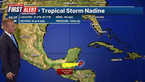 Tropical Storm Nadine forms in the Caribbean