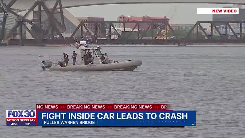 Fight inside car leads to crash on Fuller Warren Bridge