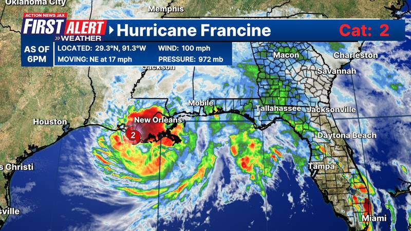 Hurricane Francine makes landfall as Category 2 hurricane in Louisiana