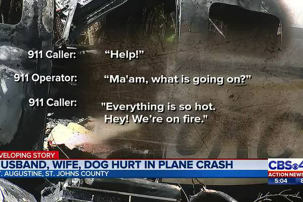 Husband, wife, dog hurt in plane crash