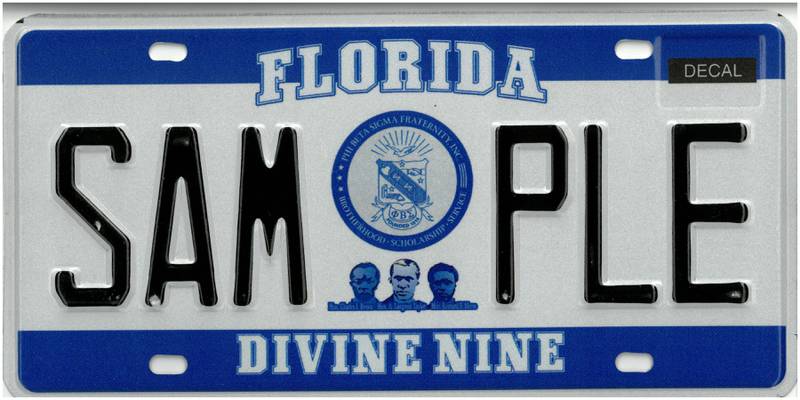 Phi Beta Sigma Florida specialty plate