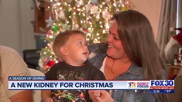 A kidney for Christmas: Jacksonville toddler wishing for life saving transplant this holiday season
