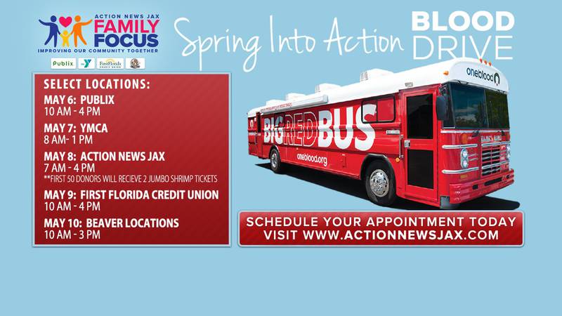 Action News Jax Family Focus Spring Into Action Blood Drive