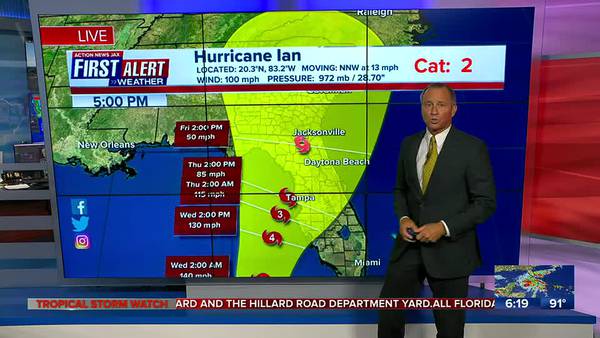 Hurricane Ian: Tropical Storm Watch issued for our area