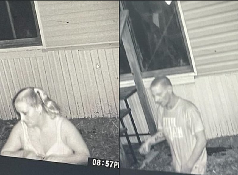 The two suspects pictured are wanted for questioning in reference to a Keystone Heights area burglary.