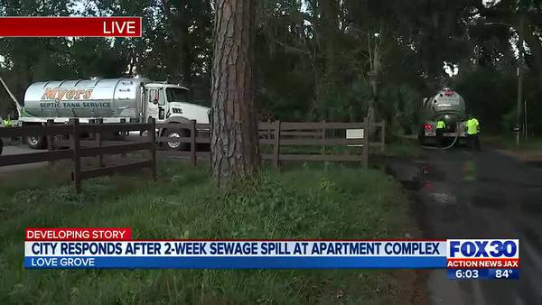 Jacksonville apartment complex condemned for sewage issues, families have days to vacate