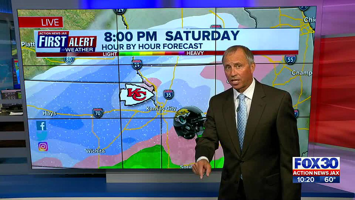 Jacksonville Jaguars second playoff game includes snow, rain chances this  weekend in Kansas City