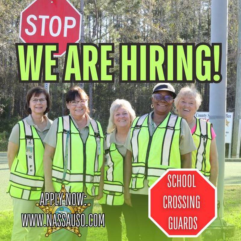 Nassau County is hiring school crossing guards for two specific areas.