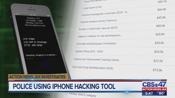 Action News Jax Investigates: Powerful iPhone hack being used by Jacksonville-area police agencies