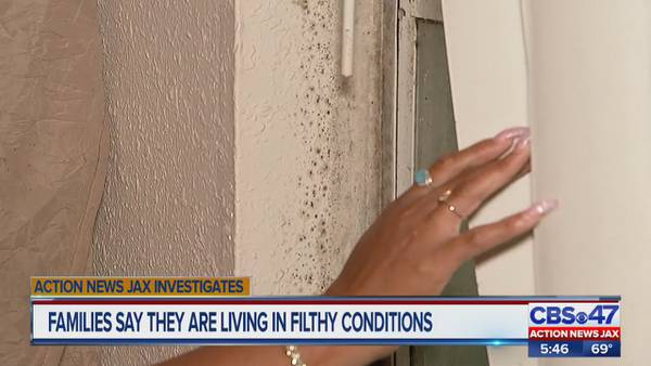 Families say they're dealing with mold, bugs and dark parking lots at Jacksonville complex