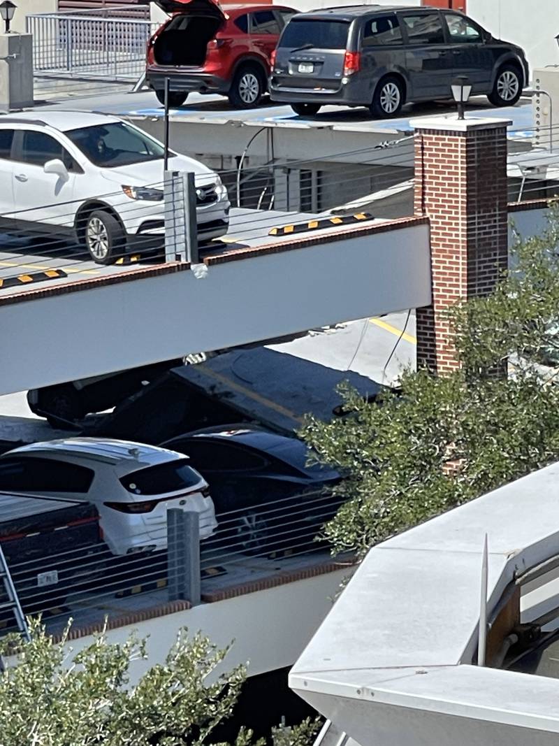 Partial parking garage collapse at Ascension St. Vincent's Riverside.
