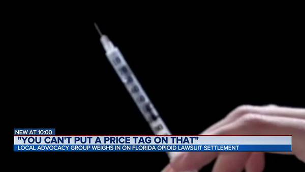 Local advocacy group weighs in on Florida opioid lawsuit settlement