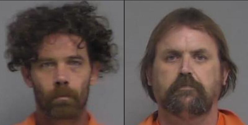 Albert Alex and Blayne Buchanan, both from Jacksonville, were arrested for allegedly stealing thousands in aluminum for a hotel under construction.