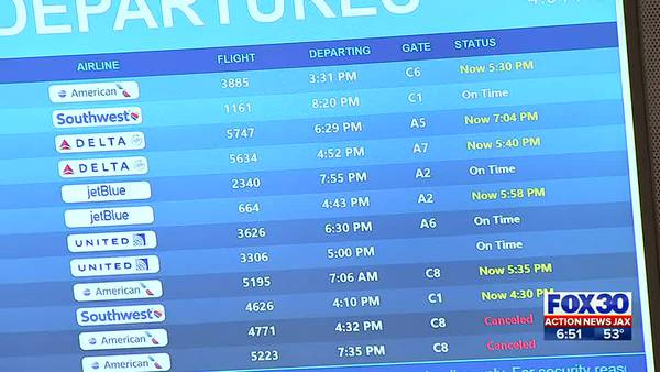 Over 60 flight delays and cancellations