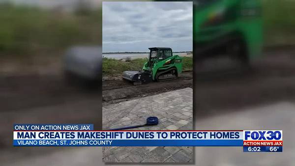 Vilano Beach man builds makeshift dune, protects neighbors from storm surge