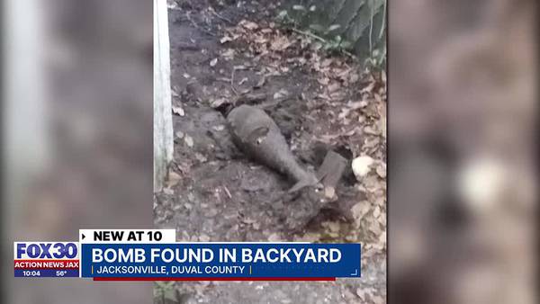 Jacksonville man’s dog finds decades-old unexploded military weapon after digging in backyard
