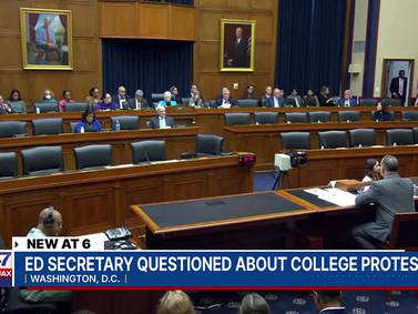 Ed Secretary questioned about college protests