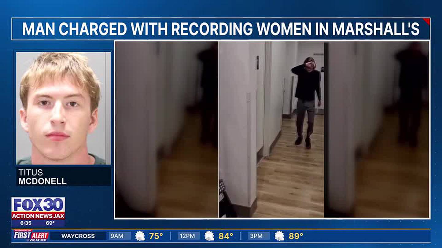 Man arrested for video voyeurism after recording women in Marshalls bathroom in March – Action News Jax