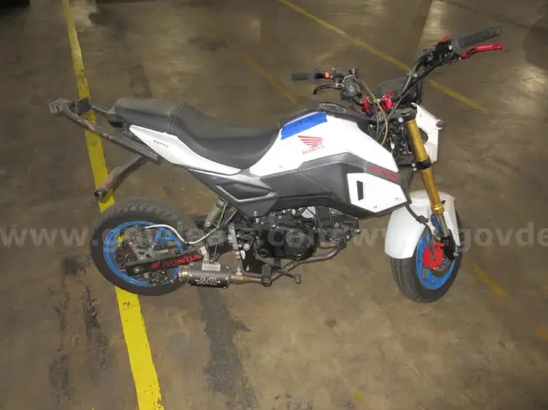 A 2018 Honda GROM is a new listing on the Jacksonville Sheriff's Office's auction for forfeited property.