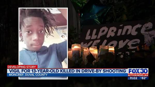 “I just want to hold my baby”: Candlelight vigil held for 13-year-old killed in drive-by shooting