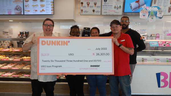 Jacksonville Dunkin helps raise more than $26K for United Service Organization