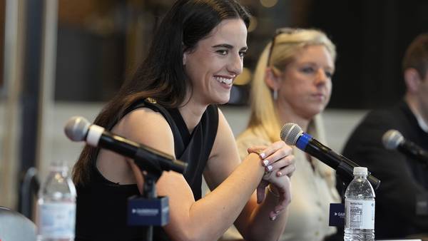 Caitlin Clark looks like a natural as Indiana Fever introduce WNBA's top draft pick
