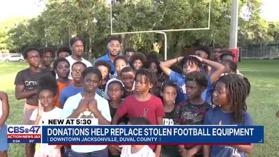 Farah & Farah, THE PLAYERS donate helmets, shoulder pads to young football players who had equipment stolen