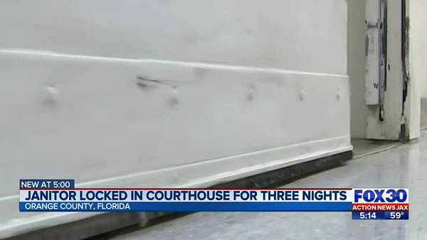 Janitor locked in courthouse for three nights