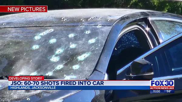 Search for shooter in Jacksonville continues after victim’s car struck by dozens of bullets