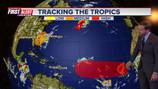 Forecast track issued for tropical system, which is well east of Florida