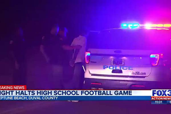 Fight halts high school football game