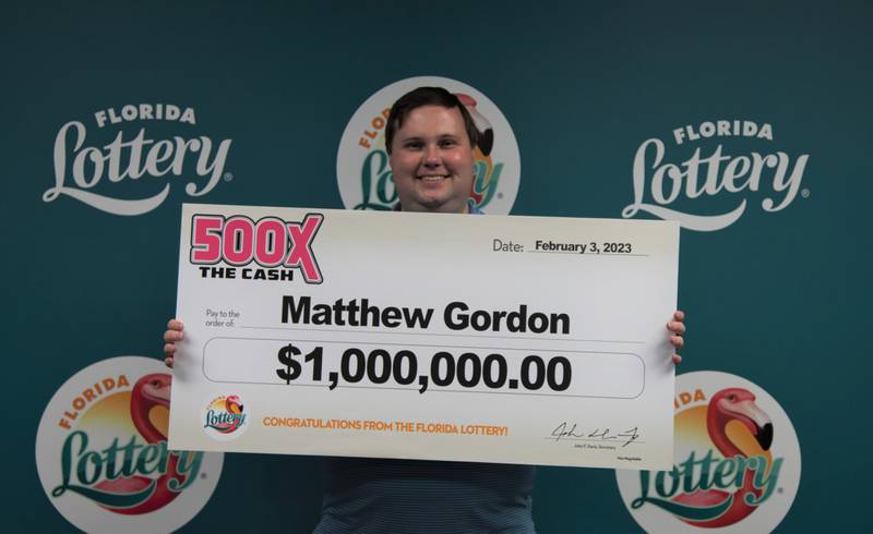 Matthew Gordon of Jacksonville was the big winner of $1 million.
