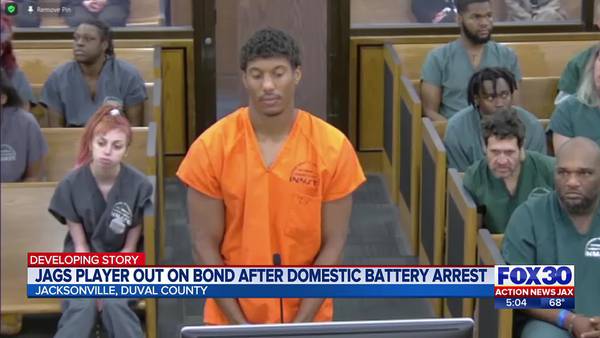 Jaguars WR Zay Jones appears in court on domestic battery charge, judge sets bond