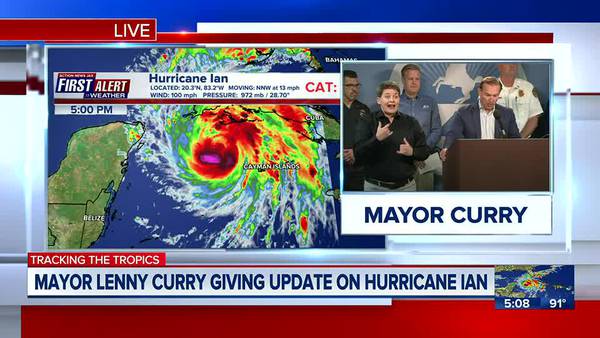 Mayor Lenny Curry giving update on Hurricane Ian