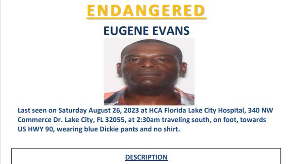 Missing Lake City man considered endangered