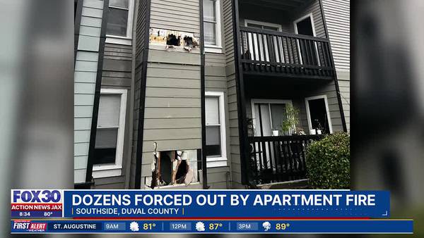 ‘People yelling fire, fire:’ JFRD confirms 33 people displaced after Southside apartment fire