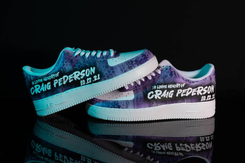 Head coach Doug Pederson will be wearing these Air Force One low tops in honor of his brother Craig Pederson who passed from pancreatic cancer. The cause is the National Pancreatic Foundation.