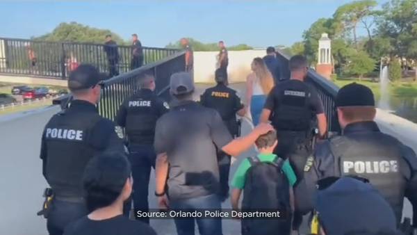 Orlando police escort fallen officer Kevin Valencia’s son to first day of school