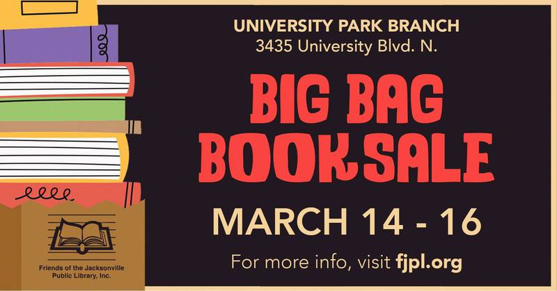 Friends of Jacksonville Public Library Hosting Big Bag Book Sale on March 14-16.